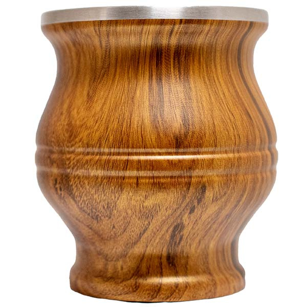 TermoColador – Mate Becher mit Sieb + Bombilla - holzfarben