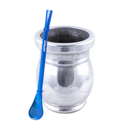 Palo Santo Mate Becher + Bombilla Gringo Blau