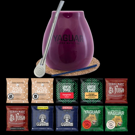 erba Mate Starter Kit Kalebasse Bombilla 10x50g