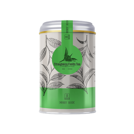 Mary Rose - Grüner Tee Strawberry Fields in Dose - 50 g