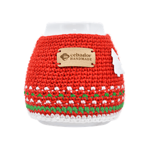 Gehäkelter Pullover für Mate Becher Papa Noel