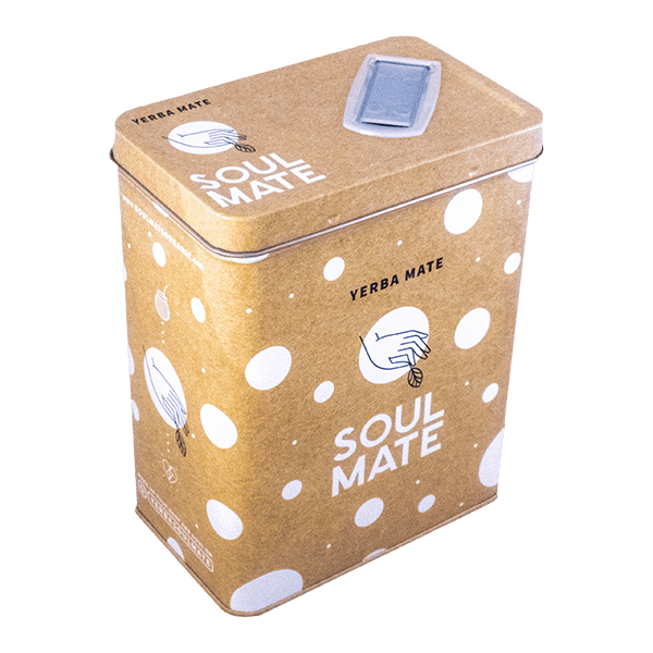 Yerbera – Metalldose + Soul Mate Orgánica Menta Limon 0,5 kg