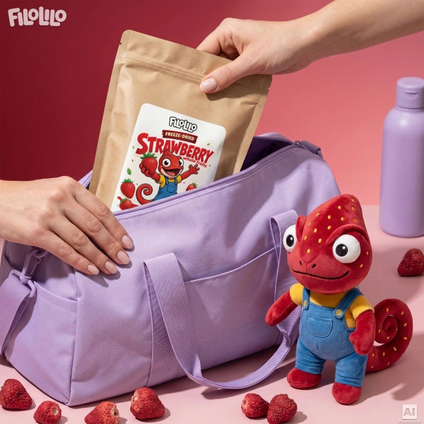 FiloLilo – Gefriergetrocknete ganze Erdbeeren 100 g