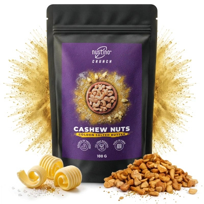 Nustino Crunch – Geröstete Cashewkerne – Golden Salted Butter 100 g