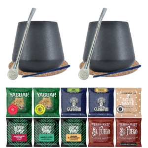 Mate Tee Set 10x50g 2x Kalebasse + 2x Bombilla