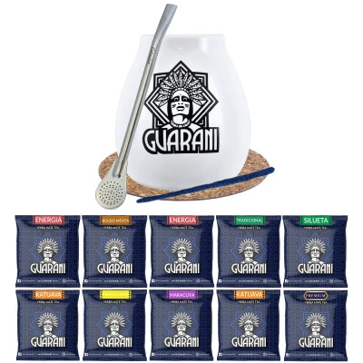 Mate Tee Set 500g Mate Becher Bombilla 10x50g