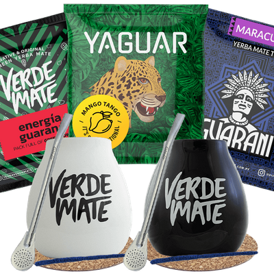 Yerba Mate Green Matero Bombilla Set für zwei Personen