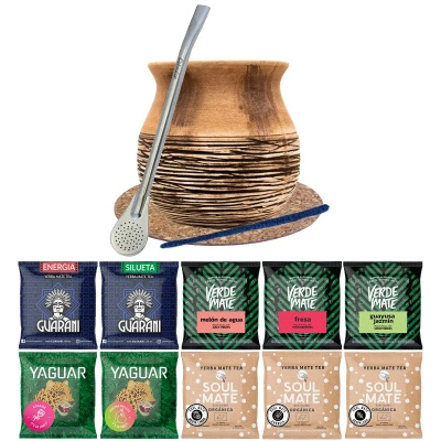 Set Mate Becher Mate Becher Yerba Verde Mate Green 10x50