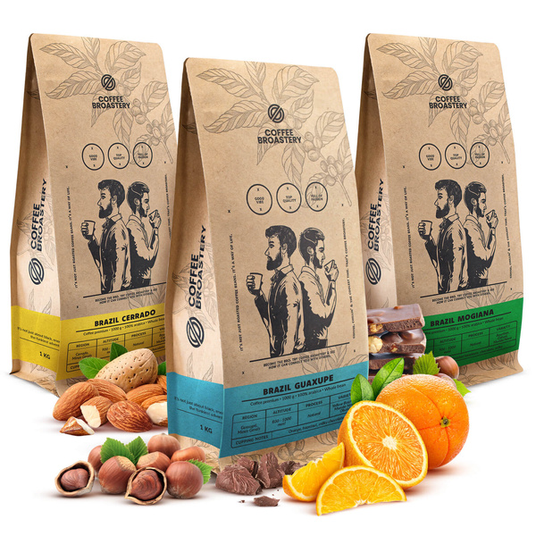 Set Bro Coffee Roastery Brazil Samba + Brazil Guaxupe + Brazil Cerrado 3x1kg (3kg)