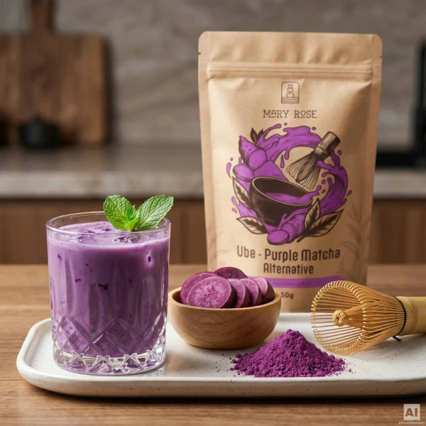 Set farbiger Matchas: Purple Matcha + Blue Matcha