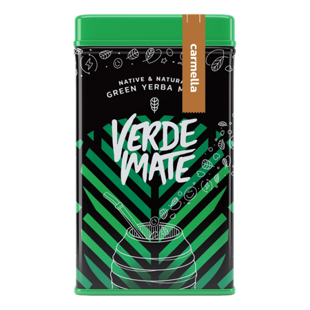 Yerbera – Metalldose + Verde Mate Green Carmella - Tostada 0,5 kg