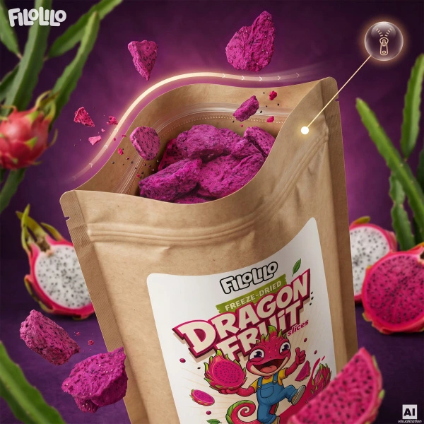 FiloLilo – Gefriergetrocknete Drachenfrucht (Scheiben) 20 g