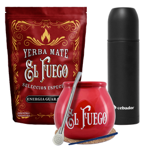 Yerba Mate El Fuego 500g Einsteigerpaket Yerbomos