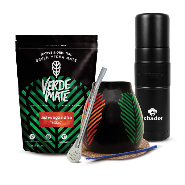 Mate Tee Set Verde Mate 400g 0,4kg Yerbomos XL + Kalebasse + Bombilla