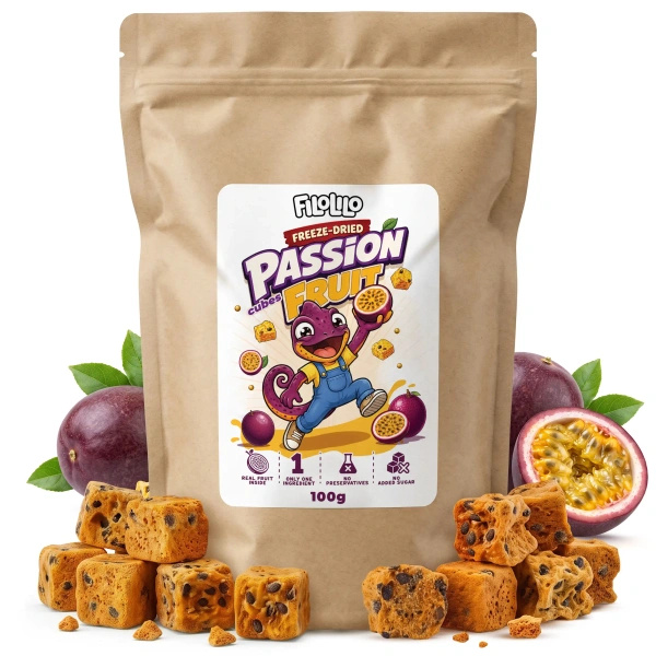 FiloLilo – Gefriergetrocknete Maracuja (Würfel) 100 g