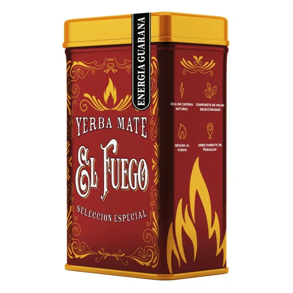 Yerbera – Metalldose + El Fuego Energia Guarana 0,5 kg