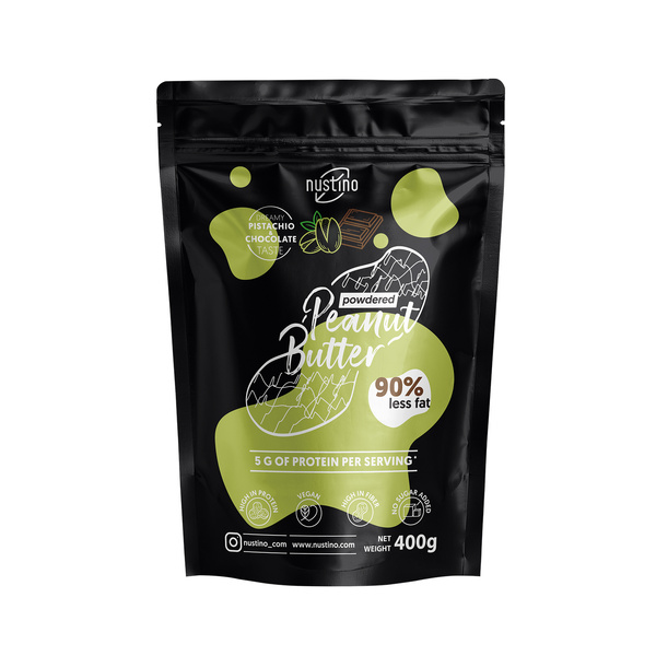 Nustino – Erdnussbutter in Pulverform – Pistachio & Chocolate (ohne Zuckerzusatz) 400 g