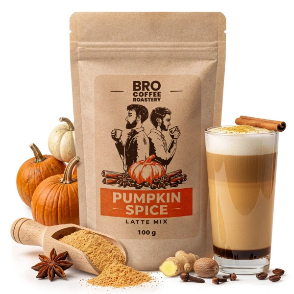 Set für Pumpkin Spice Latte: Kaffee Bro Coffee Roastery Brazil Samba 1kg + Pumpkin Spice Latte Mix 100g
