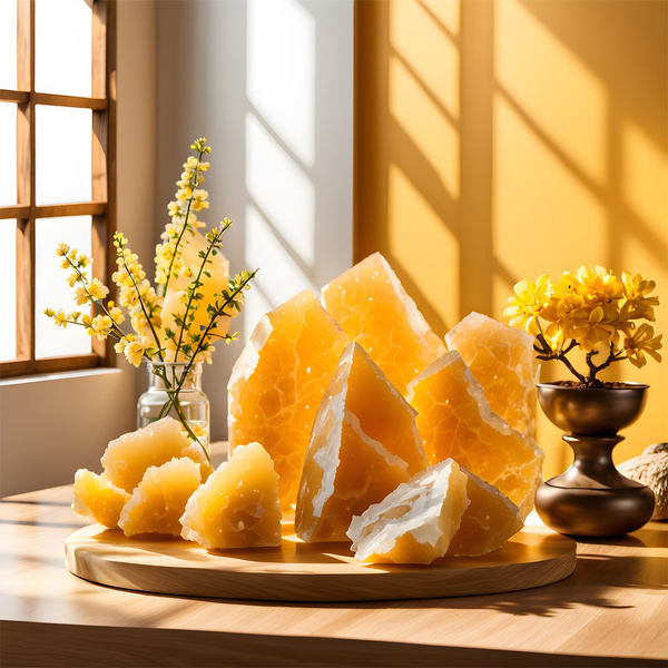 Gelber Calcit (Rohstein) 50 g