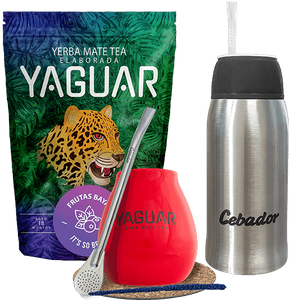 Set Yerba Mate Yaguar Frutas 500g Yerbomos