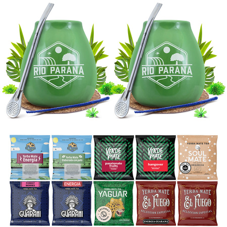 Mate Tee Set FÜR ZWEI Kalebasse Bombilla