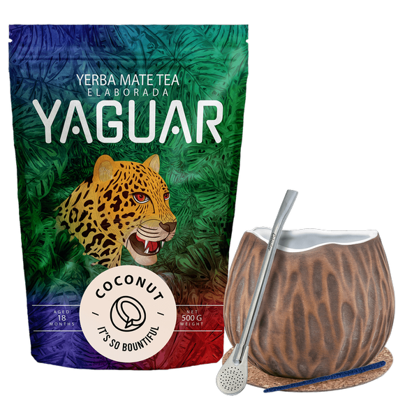 Yerba Mate Yaguar Kokosnuss Starterset 500g