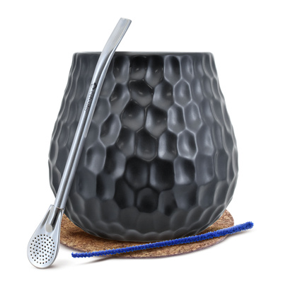 Set Mate Becher + Bombilla 19cm zu Yerba Mate