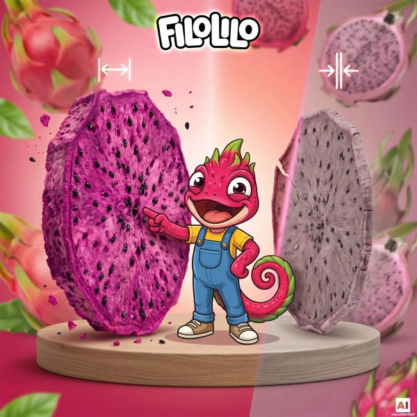 FiloLilo – Gefriergetrocknete Drachenfrucht (Scheiben) 20 g