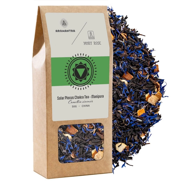 Aromantra x Mary Rose – Solarplexuschakra-Tee Manipura (schwarzer Tee) 50 g