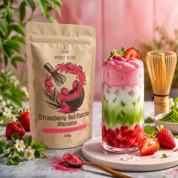 Mary Rose – Red Matcha Alternative – Erdbeere (Pulver) 100 g