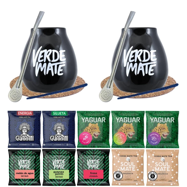 Set für Paare Mate Tee Mate Becher Bombilla 10x50g