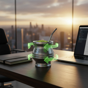 TermoColador – Thermobecher für Mate Tee – 190 ml (silber)