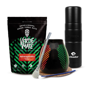 Mate Tee Set Verde Mate 400g 0,4kg Yerbomos XL + Kalebasse + Bombilla