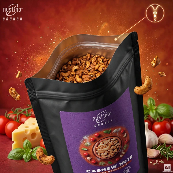 Nustino Crunch – Geröstete Cashewkerne – Pizza Margherita 100 g