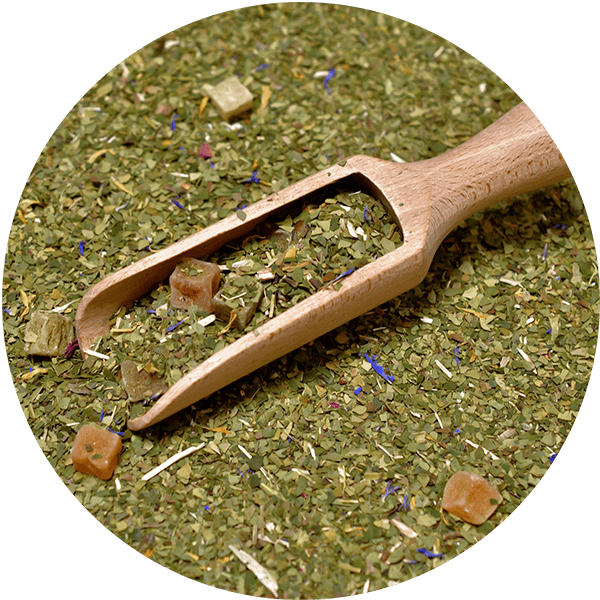Yerbera – Metalldose + Verde Mate Green Más IQ Tropical 0,5 kg