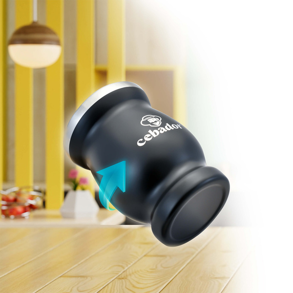 TermoMate Cebador – Thermobecher für Mate Tee – 190 ml (schwarz)