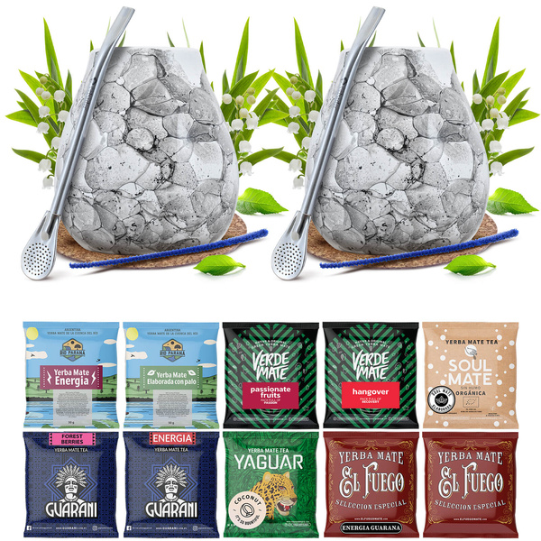 Mate Tee Set FÜR ZWEI Kalebasse Bombilla