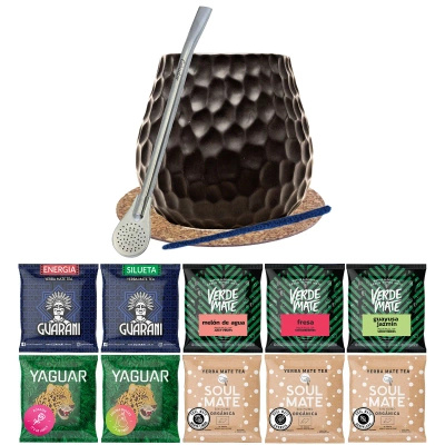 SetYerba Verde Mate Green 500g Mate Becher Bombilla 10x50g