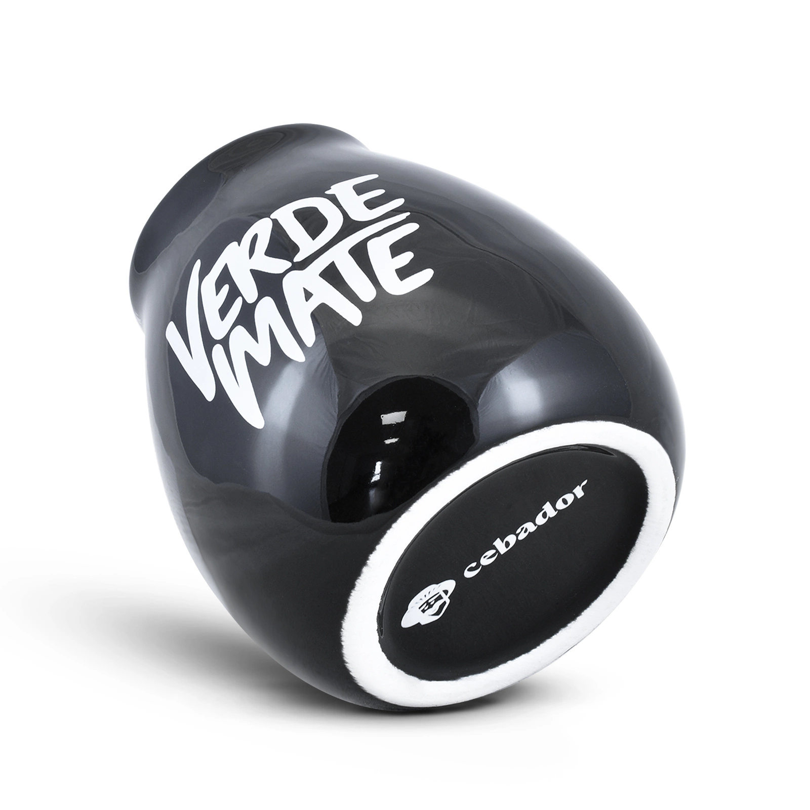 Schwarze Verde Mate Keramik-Kalebasse für Mate Tee
