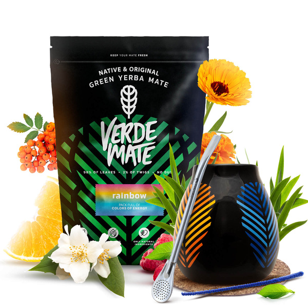 Mate Tee Set Verde Mate 400g 0,4kg Kalebasse + Bombilla