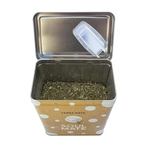 Yerbera – Metalldose + Soul Mate Orgánica Guayusa 0,5 kg