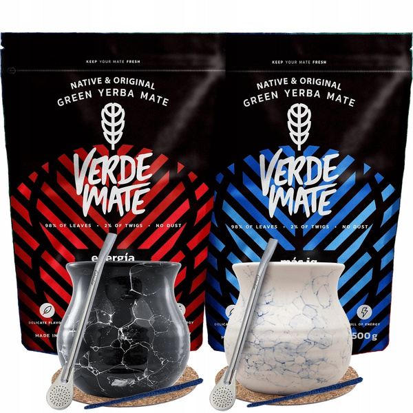 Yerba Mate Set für zwei Personen Bombilla Matero 1000g