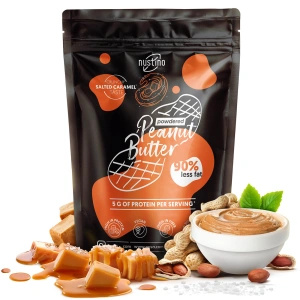 Geschenkset mit Erdnussbutterpulver Nustino: Classic + Salted Caramel + White Chocolate & Coconut 3x400g