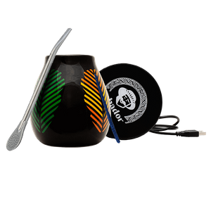 Mate Tee Zubehör Set: USB-Tassenwärmer + Kalebasse + Bombilla