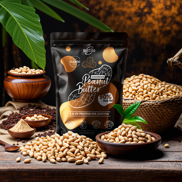 Nustino Erdnussbutterpulver-Set: Classic + Pure 2x400g