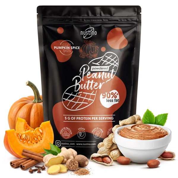 Nustino – Erdnussbutter in Pulverform – Pumpkin Spice (ohne Zuckerzusatz) 400 g