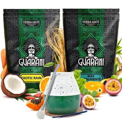 Guarani Tee Set Keramik Kalebasse Bombilla