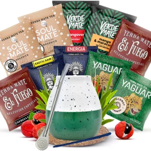 Mate Tee Set 10x50g Kalebasse + Bombilla