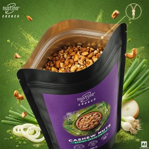 Nustino Crunch – Geröstete Cashewkerne – Spring Green Onion 200 g