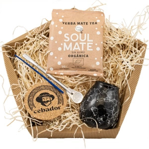 Geschenkset Mate Tee: Soul Mate Energia 50g + Kalebasse + Bombilla